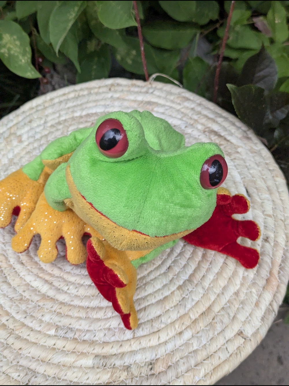Webkinz Tree Frog Plush Stuffed Animal Red Eyes Sparkle HM109 No Code
